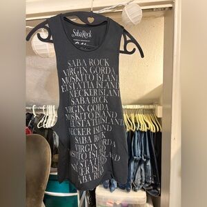 Black Graphic Tank Top